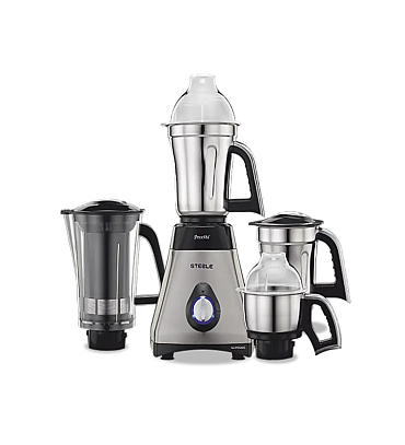 Preethi Steele Supreme Mixer Grinder 750 Watt with 4 Jars and Vega W5 Motor